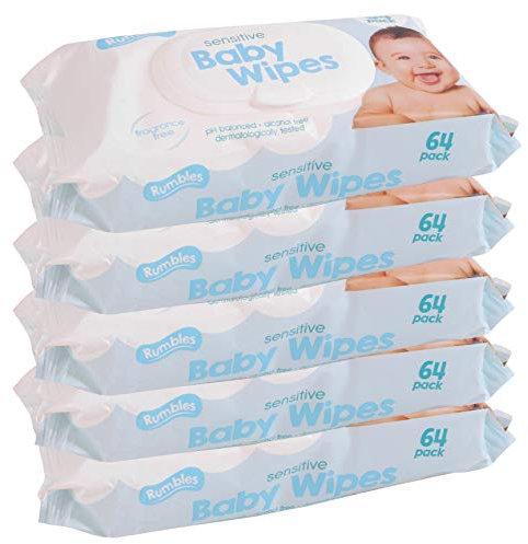 320x Sensitive Baby Wipes, Fragrance Free Newborn Gentle Skin Cleaning Potty Training Hygiene