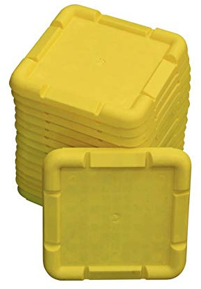 Scaffolding Safety Base Plates - 220mm Tredda Plates (Yellow) Internal Square Size:165mm² (32)