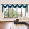 Pfauenblauer Chenille Wasserfall Volant für Wohnzimmer, 5 hohle Girlanden Volant für Schlafzimmer, 1 Panel (geeignet für Fensterbreite 241,3 cm bis 355,6 cm)