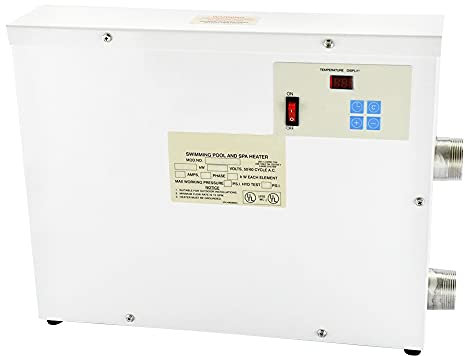 TGHY Schwimmbadheizung 5.5kW 9kW 11kW 15kW Elektrischer Poolheizungen Thermostat für Oberirdischen Einbaupool 220V Digitale Spa-Wasserbadheizung für max. 10CBM Pool,11kw