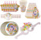36 Pezzi Addobbi Compleanno Forniture Stoviglie, Addobbi Compleanni, Servizio Tavola, Piatto Mug, Sddobbi Compleanni, Kit Party, per Compleanni, Feste (Colore)