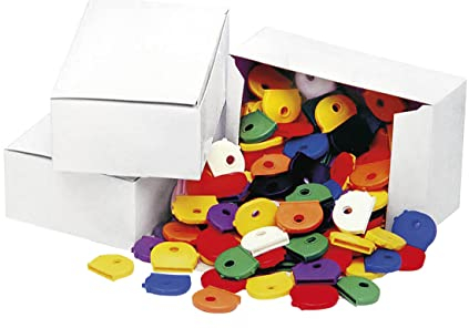 WEDO 262812599 Schlüsselkappen | rund | 2,5 x 2,0 cm | mehrere Farben | 100 Stück