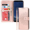 ELTEKER Handyhülle für Samsung Galaxy S8 Hülle, Klapphülle Lederhülle mit Kartenfäch Handytasche Schutzhülle für Samsung Galaxy S8, Roségold