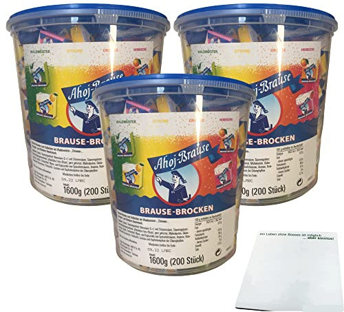 Friegeo Ahoj Brause Brocken 3x200 stück (3x1,6Kg Packung) + usy Block