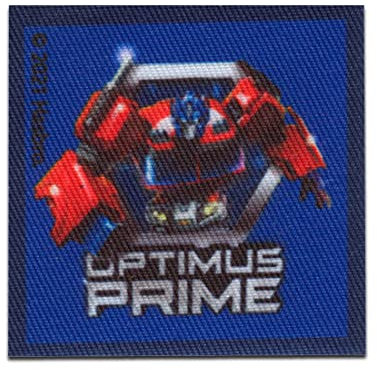 Comercial Mercera Hasbro Transformers Optimus Prime - Aufnäher, Bügelbild, Aufbügler, Applikationen, Patches, Flicken, zum aufbügeln, Größe: 5,5 x 5,5 cm, Blau