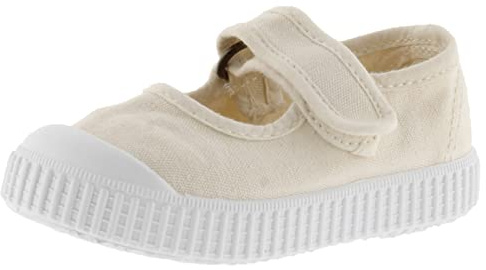victoria Mary-Janes Unisex 1915 Gefärbte-Canvas Drec & Klettverschluss & Verstärkte Spitze 136605 für Kinder Cotton 24