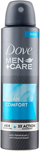 6x Dove Deo Men+Care Deodorant Spray Clean Comfort Deodorant für Männer Antitranspirant Alkoholfrei 48 Stunden Schutz, 150ml + Italian Gourmet Polpa 400g