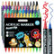 colpart Dual Tip Acrylic Paint Pens Markers,48 Colors Premium Acrylic Paint Pens for Rock Painting Wood Canvas Plastic Metal