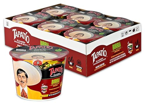 TAPATIO RAMEN NOODLE SOUP Tapatio Spicy Ramen Noodle Soup Big Bowl - Birria Flavor - 3.88 Oz (Large Box Of 6)