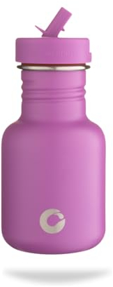 One Green Bottle – BOTL Tough Canteen Water Bottle with Sports Cap, Stainless Steel, Non-Insulated, Single-Skinned Eco Water Canteen, 350ml (Magenta)