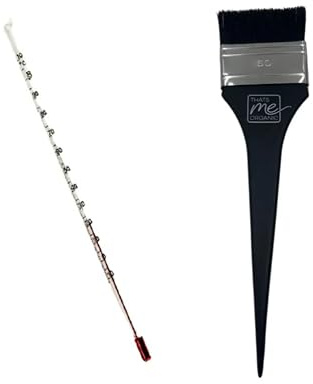 Thats me Organic Spar-Set Profi-Pflanzenhaarfarben Zubehör Set (Pinsel + Thermometer) – Haarfärbeset mit Haarfärbepinsel und Thermometer – Friseur Zubehör für natürliches Haare färben