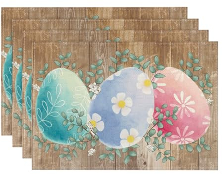 Artoid Mode 4er Set Platzsets, 30x45cm Bankett Tischsets Waschbar Platzdeckchen Küche Party Deko