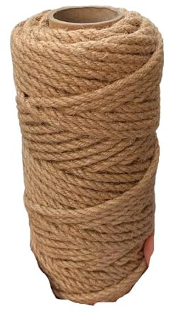 Corde de Jute de 5 mm, Corde de Jute tressée de 50 m, Corde de Chanvre Naturel for l'artisanat, Emballage Cadeau, décoration de Vacances, Jardinage