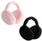 COACOM Lot de 2 cache-oreilles en peluche pour femme, noirs et roses, réglables, pliables pour garçons, automne et hiver, cache-oreilles pour femmes, unisexe, convient pour Thanksgiving, Halloween,