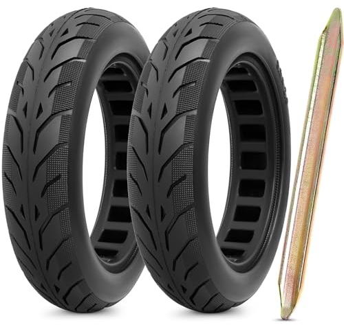 PaoWin 2PCS 8 1/2x2 E-Scooter Reifen 8.5x2.0 50/75-6.1 Vollqummireifen 8.5 zoll kompatibel mit E100, Mongoose M150/M200, XIAOMI MI 3/M365/Pro/Pro 2/1S Essential Scooter Reifen