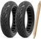 PaoWin 2PCS 8 1/2x2 E-Scooter Reifen 8.5x2.0 50/75-6.1 Vollqummireifen 8.5 zoll kompatibel mit E100, Mongoose M150/M200, XIAOMI MI 3/M365/Pro/Pro 2/1S Essential Scooter Reifen