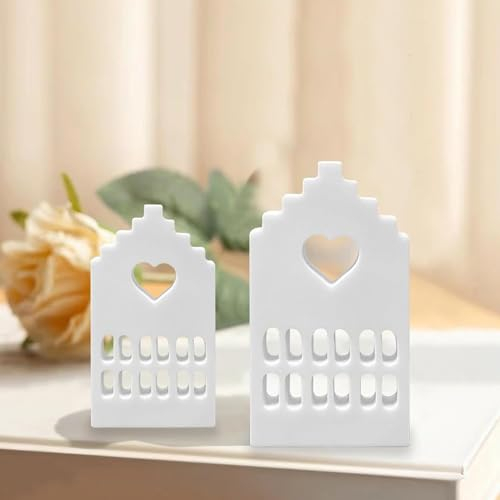 2 Stück Silikonformen Zum Gießen - Häuser Kerzenformen, Gipsform, Giessform für Kerzen, Seife und Handwerk