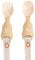 Bibado - Handi Cutlery Set (Fawn) - Toddler Cutlery Weaning Set - Baby Spoons & Forks - Use with Coverall Bibs - Detachable Straps - Dishwasher Safe, BPA Free - Baby Essentials - 6 Months to 24 Months