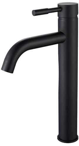 Rubinetto per Lavabo, Rubinetto da Bagno, F-DEEN Rubinetto Bagno Lavabo Alto, Nero