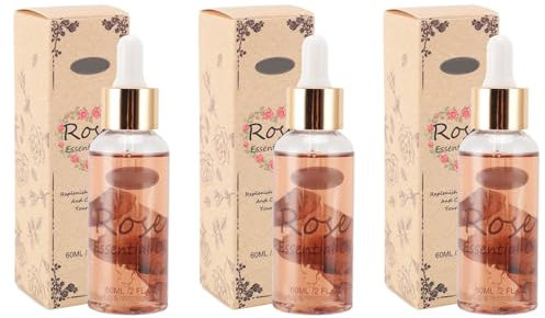 3 Stück Rosen-Massageöl, 60 Ml Premium-Rosenöl, Aromatherapie, für Hautbefeuchtung, Hautpflege, Körpermassage