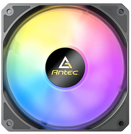 Antec P12 PWM ARGB, RVB adressable, contrôle PWM, ventilateurs de boîtier 120 mm x 25 mm, haute performance, flux d'air puissant, 60,63 CFM, connecteur PWM 4 broches et ARGB 3 broches, coussinets