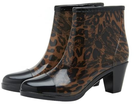 LIFKOME 1 Paio Di Stivali Da Acqua Da Donna Scarpe Da Pioggia Per Le Donne Tacchi Bassi Per Le Donne Eleganti Donne Stivali Da Pioggia Scarpe Antipioggia Tacchi Stivaletti Per Le Donne