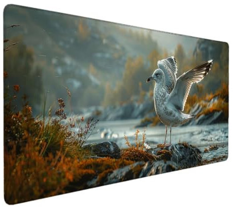 Tappetino Mouse, Oversize Mouse Pad, Dimensione, Tappetino Mouse XXL 800x400, Formato Oversize da Scrivania e Tavolo, per Mouse e Tastiera, Tappetino Mouse Grande, (Colore Arancione, Animale) H-P
