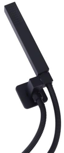 Unterputz-Brausearmaturenset Schwarz Thermostat-Brausesystem Regenbrause-Set mit Duschkopf Handbrause für Badewannen,in Pensionen, Hotels, Badezentren, Schwimmbädern, Fitnessstudios