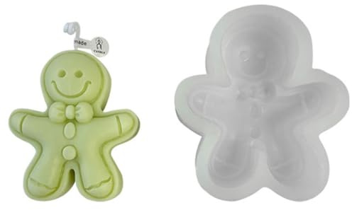 CAZSTYK Stampo in silicone a forma di omino di pan di zenzero, stampi versatili per torte, saponi, cioccolatini, candele, biscotti