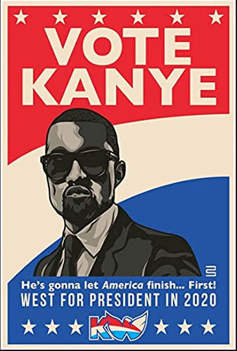 Puzzle 1000 Teile Hip Hop Rap Star Kanye West Poster PapierErwachsenenspielzeug Dekompressionsspiel 70x50CM
