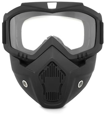 TAIZER Motorradbrille Abnehmbare Motorrad Schutzbrille Staubschutz Brille Abnehmbaren Gesichtsmaske Winddicht Helm Nebelfest Winddicht Reiten Sonnenbrille Fahrrad Dirtbike Motocross