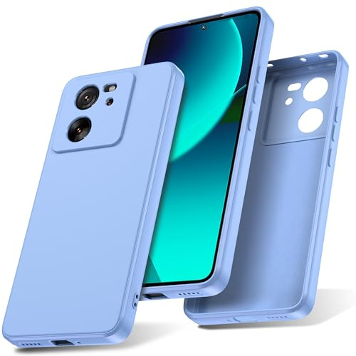 Watana Cover per Xiaomi 13T 13T Pro Custodia in Silicone, Custodia Antiurto Case Sottile in Silicone TPU con Strato Interno in Fibra per xiaomi 13t 13t pro, Azzurro Chiaro | Cover integrale morbida al tatto, antiurto, antipolvere, antiscivolo, con fodera in microfibra per Xiaomi 13t 13t pro