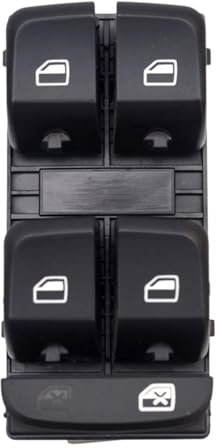 Auto Elektrische Fensterheber Autofenster-Steuerschalter-Panel-Taste, elektrische Hauptstromversorgung, passend for Audi A4 B8 A5 Q5 2007–2012, 8K0959851D Fensterheber Schalter