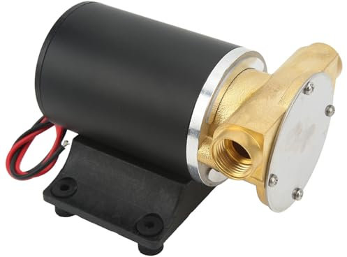 Pompe de Cale Marine Auto-amorçante 6GPM – Pompe à Eau de Mer Haute capacité 12 V/24 V pour évacuer les Eaux de Cale, les Eaux Usées et le Lavage du Pont (12V)