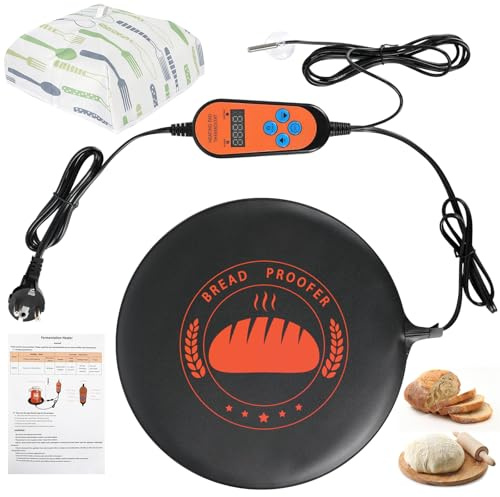 Brot Heizmatte mit Thermostat, Brotwarmmatte Gärmatte 5-45℃ Einstellbare Temperatur Sauerteig Wärmer für Brot, Pizza, Joghurt