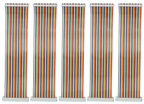 CHEOTIME 5Pcs GPIO Male to Female Ribbon Cable, 3.5inch Display & Breadboard Compatibility 20cm 40pin Designed for Popular Single Board Computers