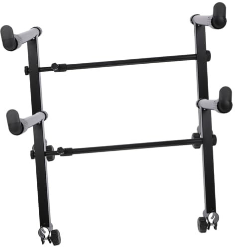 MAJORMENCH Adjustable Keyboard Stand 2 Sets Metal Electronic Keyboard Holder Universal Supporter for Piano and Organ Height-Adjustable Sturdy Design