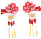 ARTSEWPLY Pince à Cheveux Japonaise Forme de Fleur avec Clochettes Accessoire Décoratif et Durable pour Compléter Kimono