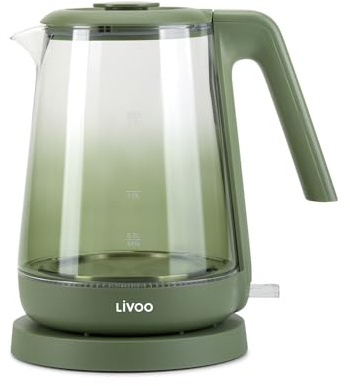 Bollitore - Livoo - Dod216v - 2200 W - 1,7 L - Vetro / Verde