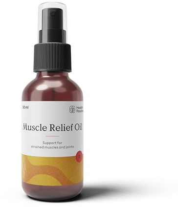 Health Routine Muscle Relief Oil – Wärmendes Massage-Spray 50ml | für Muskeln, mit Arnika, Rosmarin & Chili, ideal nach Sport & Alltag