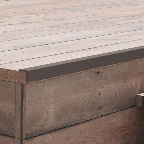 Tonture Winkelleisten 5 STK. WPC Dunkelbraun 170 cm 4,5 x 4,5 cm für Terrassendielen, Sockelleiste, Laminat, Parkett, Vinylboden, Fliese, holzoptik und sauberer Kantenabschluss