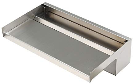 Köhko® Wasserfall 20 cm Wasserauslauf aus Edelstahl V2A matt gebürstet Aquafall