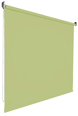 Verdunkelungsrollo Rollo Vorhang Fenster Kettenzugrollo Seitenzugrollo viele Farben Breite 60-200 cm Höhe 180 cm Stoff lichtundurchlässig verdunkelnd Metall Halter (Größe 190 x 180 cm Farbe Grün)