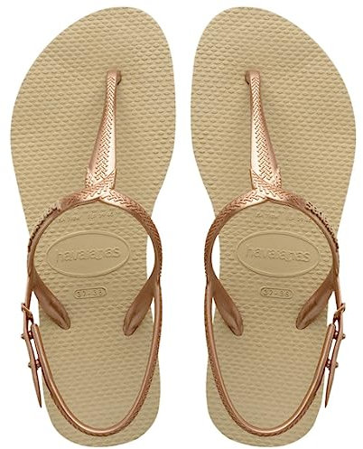 Havaianas - Twist, Comfortable, Elegant, and Versatile Sandals, Adjustable Buckle on Sides, T-Shaped Metallic Straps, Non-Slip Sole, Women