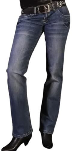 2chilly Damen Jeans Single Player Women Straight Soccx Stone Washed Blue blau Finale Sale (W31/L34, lightblue)