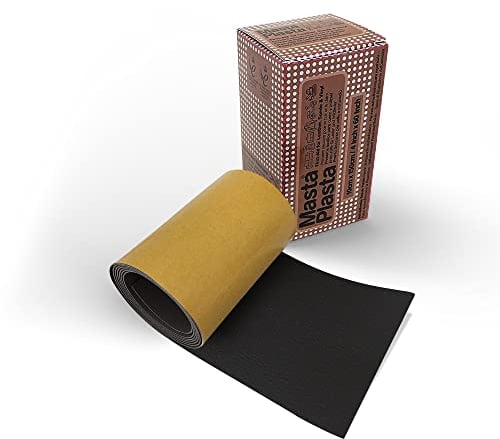 MastaPlasta Original Self-Adhesive Leather Repair Patches - Black 150 x 10 cm (60 x 4in). Your Quick and Easy All-in-One Upholstery-Quality Leather Repair Kit for Sofas, Car Seats, Bags & DIY
