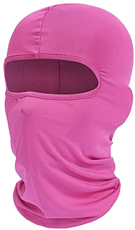 fuinloth Sturmhauben, Gesichtshaube, Skimaske, Hals Gaiter, UV-Schutz, Motorrad- und Fahrrad-Gesichtsmaske, Balaclavas für Herren/Damen Rosa