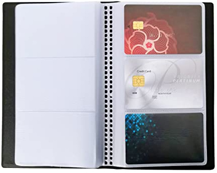 ZUFECY Business Card Organizer Business Card Holder Book, Portable Business Card Binder File Sleeve Storage, Business Card Holders,120 Cards