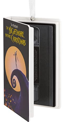 Hallmark Disney Tim Burton's The Nightmare Before Christmas Movie Retro Video Cassette Case Christmas Ornament