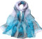 FAIRYGATE Georgette Schal Damen Lange Schals Blume Muster Soft Wrap Simulation Seidenschal 50025